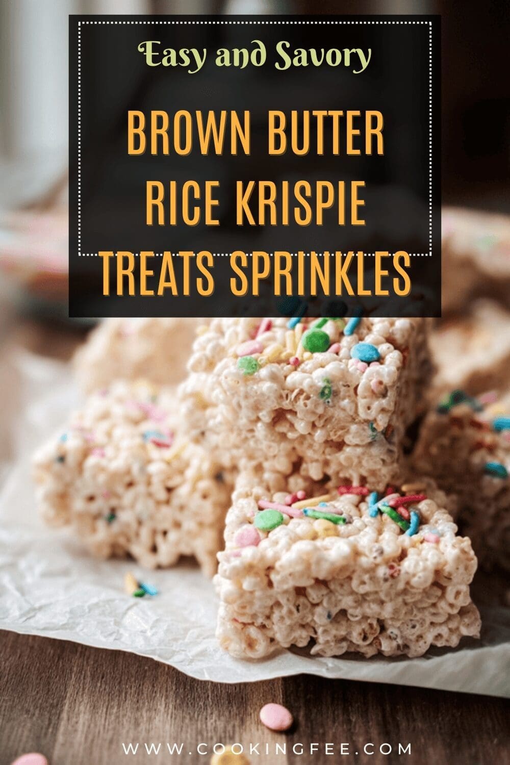 Brown Butter Rice Krispie Treats Sprinkles