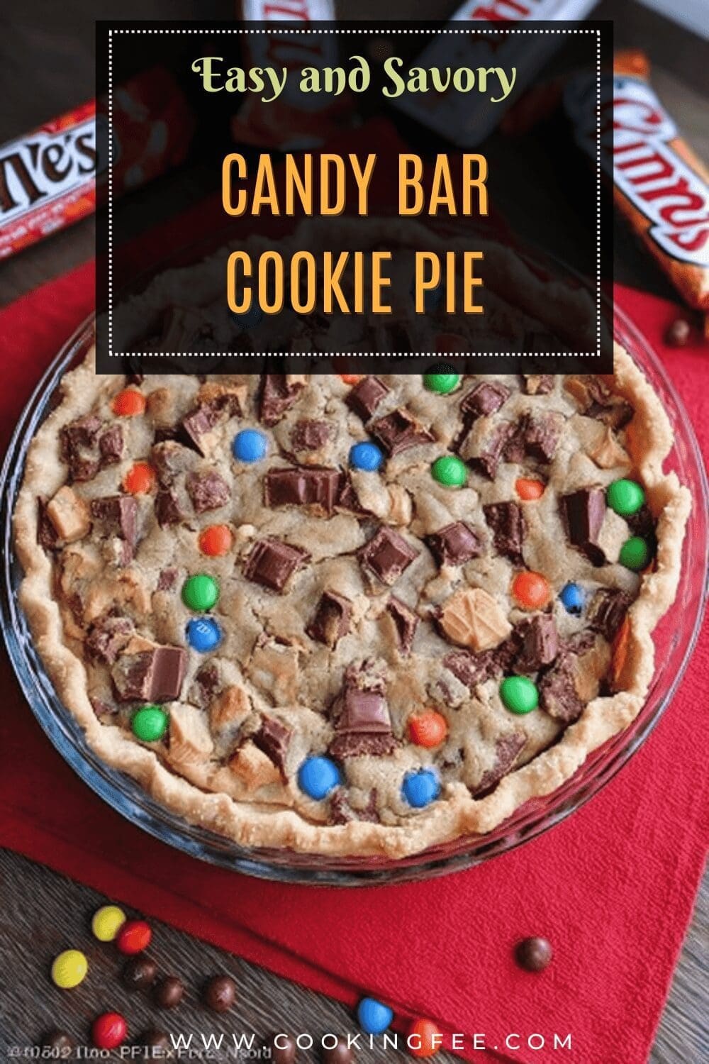 Candy Bar Cookie Pie Recipe With Rich Chocolate And Nuts 7 Candy Bar Cookie Pie
