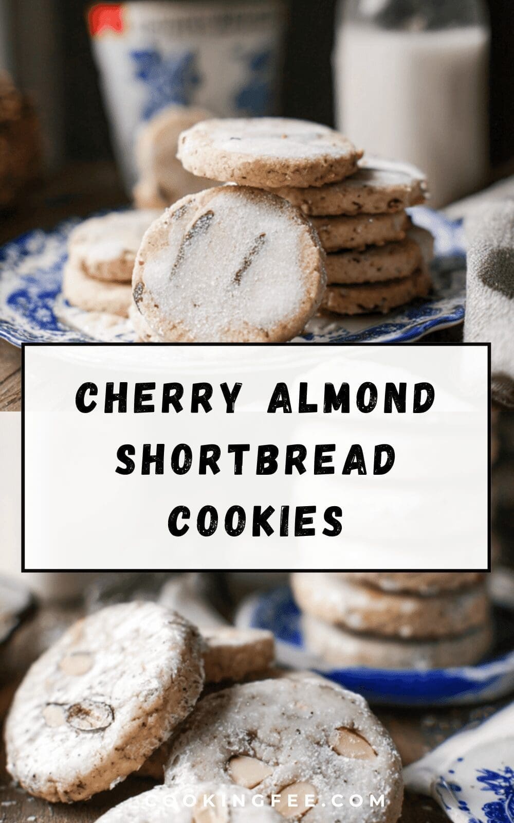 Cherry Almond Shortbread Cookies