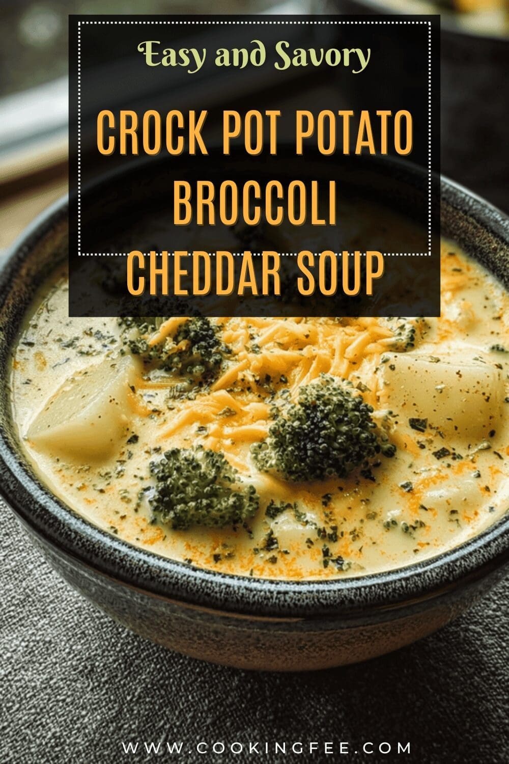 Crock Pot Potato Broccoli Cheddar Soup