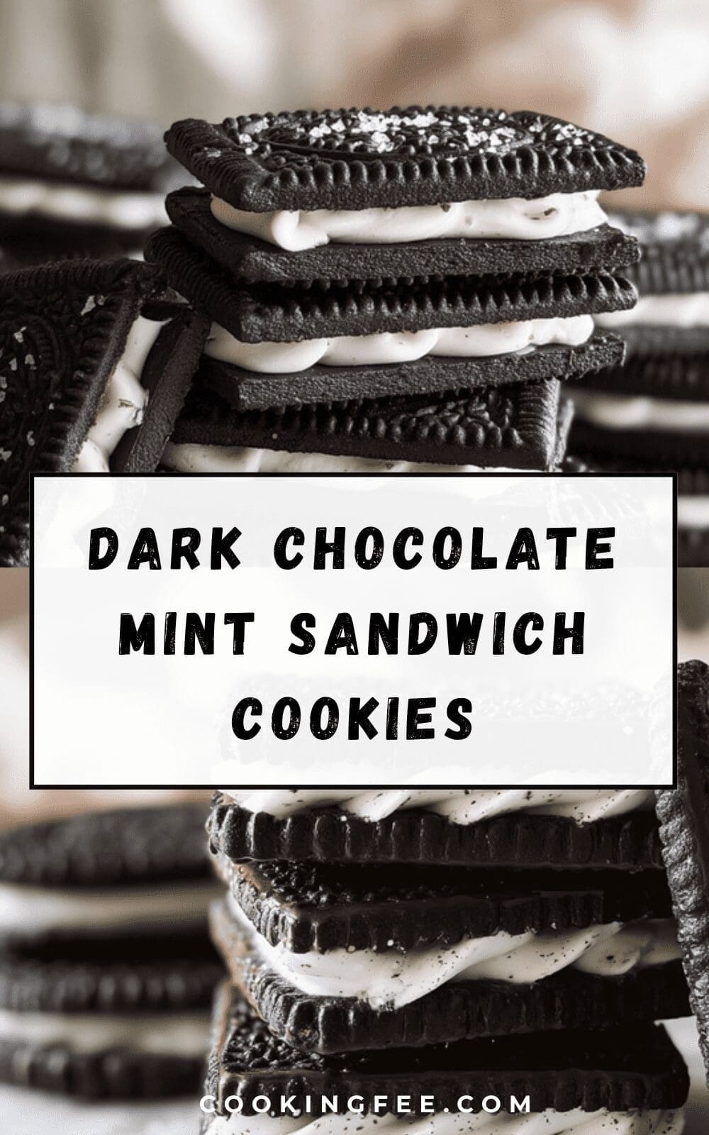 Dark Chocolate Mint Sandwich Cookies