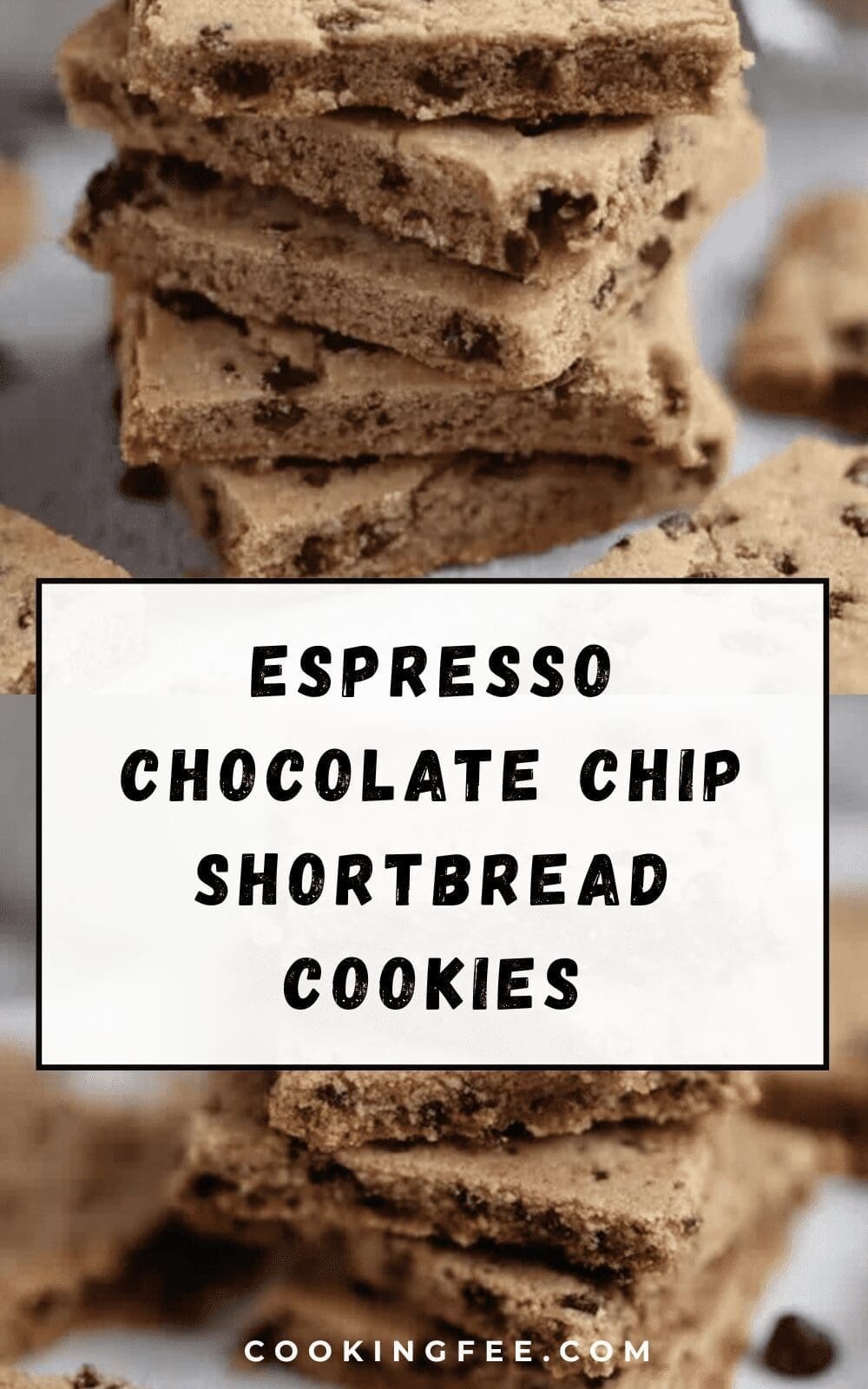 Espresso Chocolate Chip Shortbread Cookies