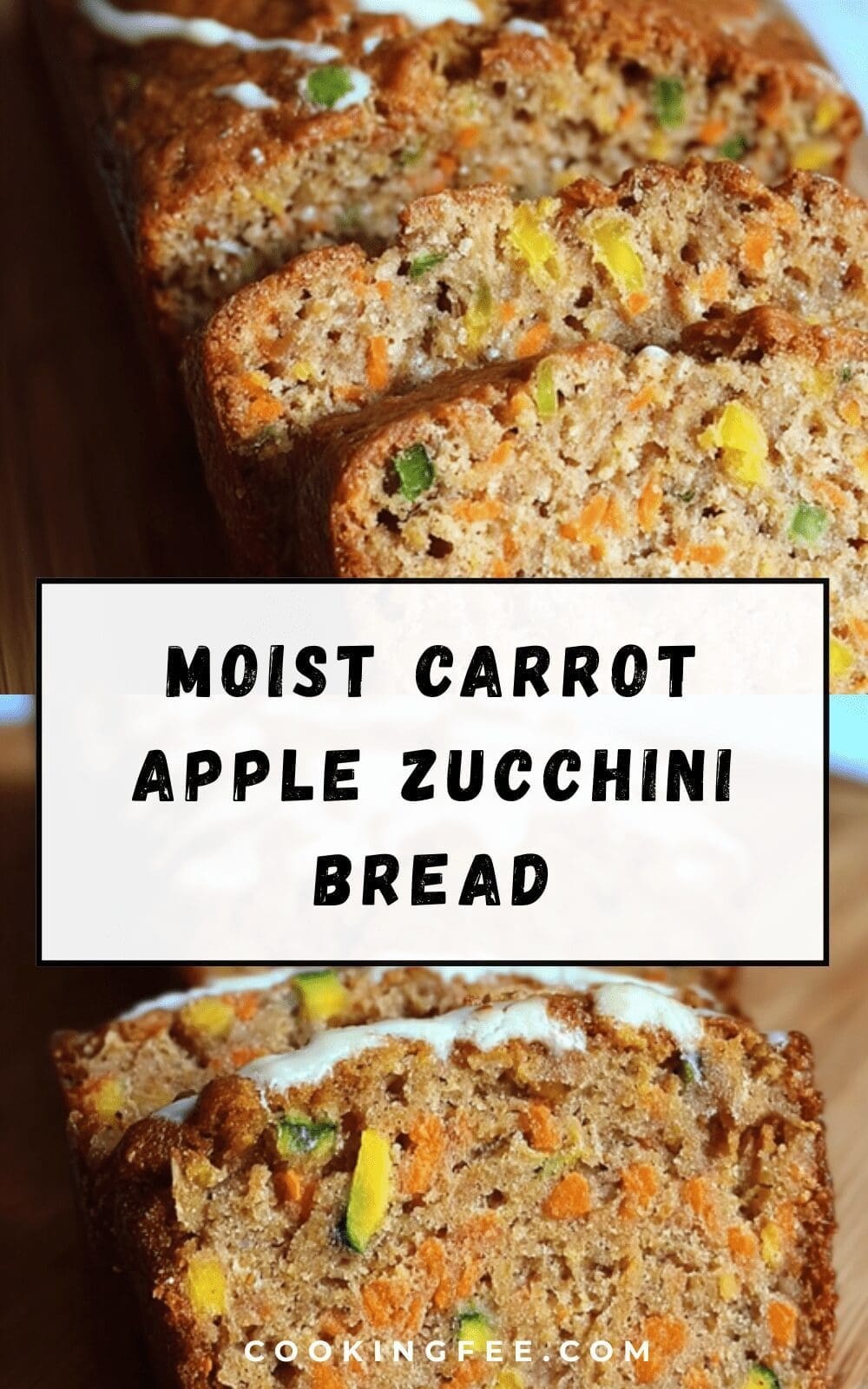 Moist Carrot Apple Zucchini Bread