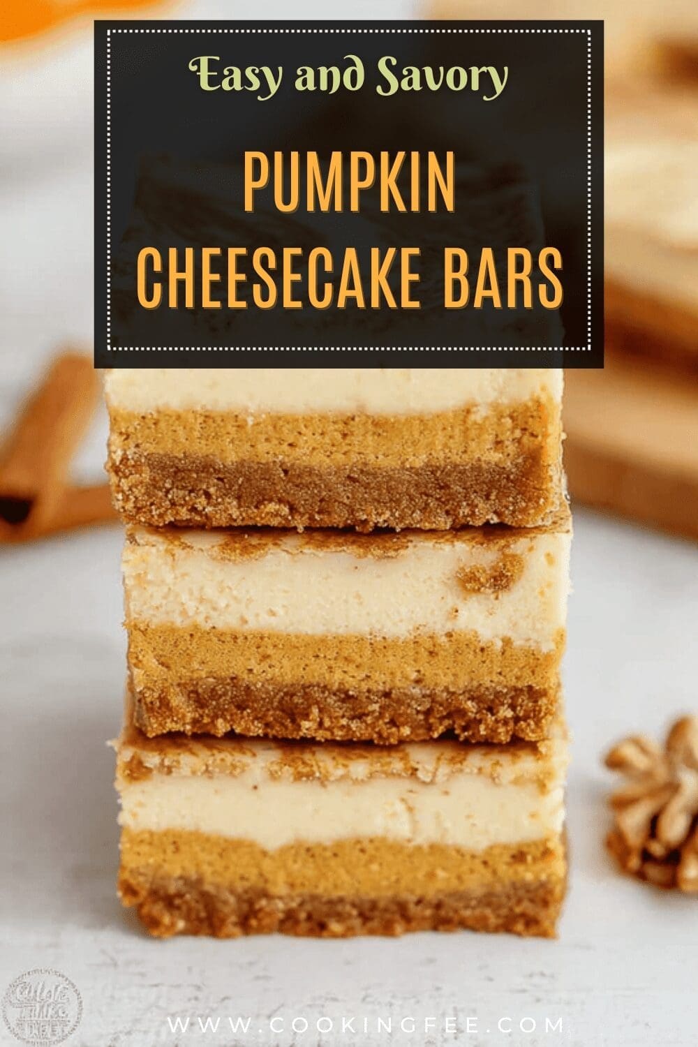 Pumpkin Cheesecake Bars