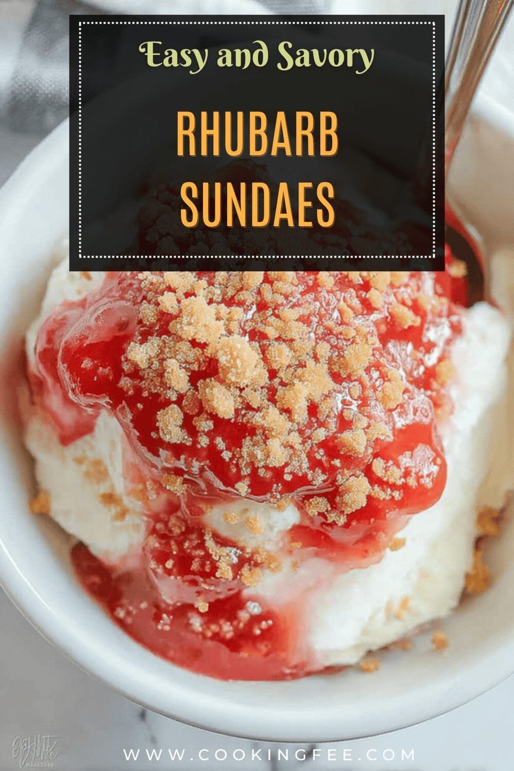 Strawberry Rhubarb Sundaes With Fresh Fruit And Sweet Sauce 7 Rhubarb Sundaes