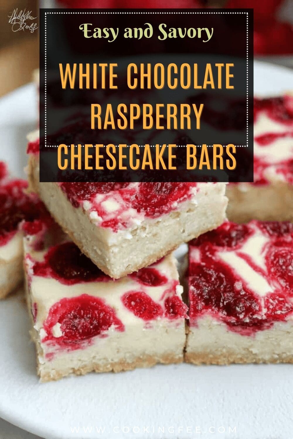 White Chocolate Raspberry Cheesecake Bars