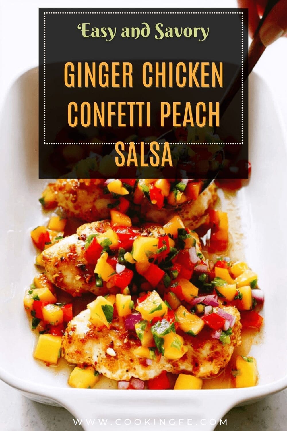 Ginger Chicken With Sweet Peach Salsa And Zesty Ginger Boost 7 Ginger Chicken Confetti Peach Salsa