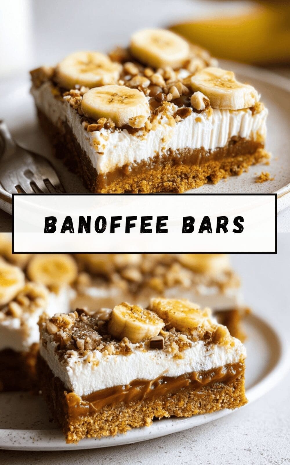 Banoffee Bars Recipe With Creamy Banana And Butterscotch Layers 6 Banoffee Bars