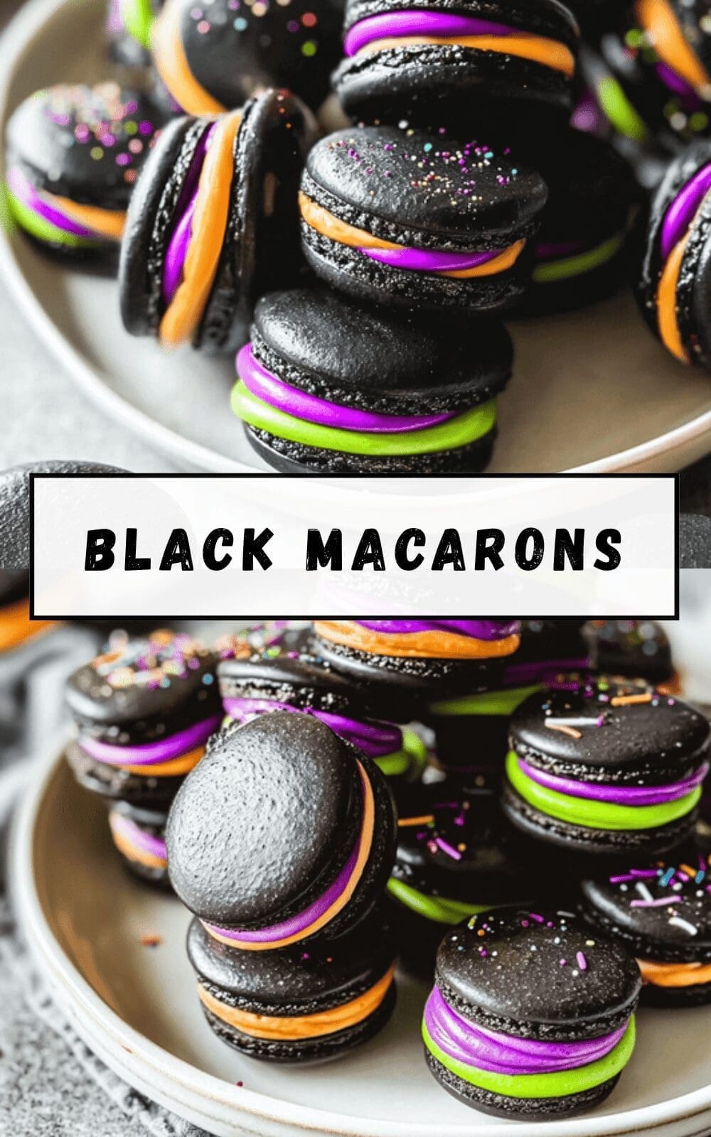 Black Macarons