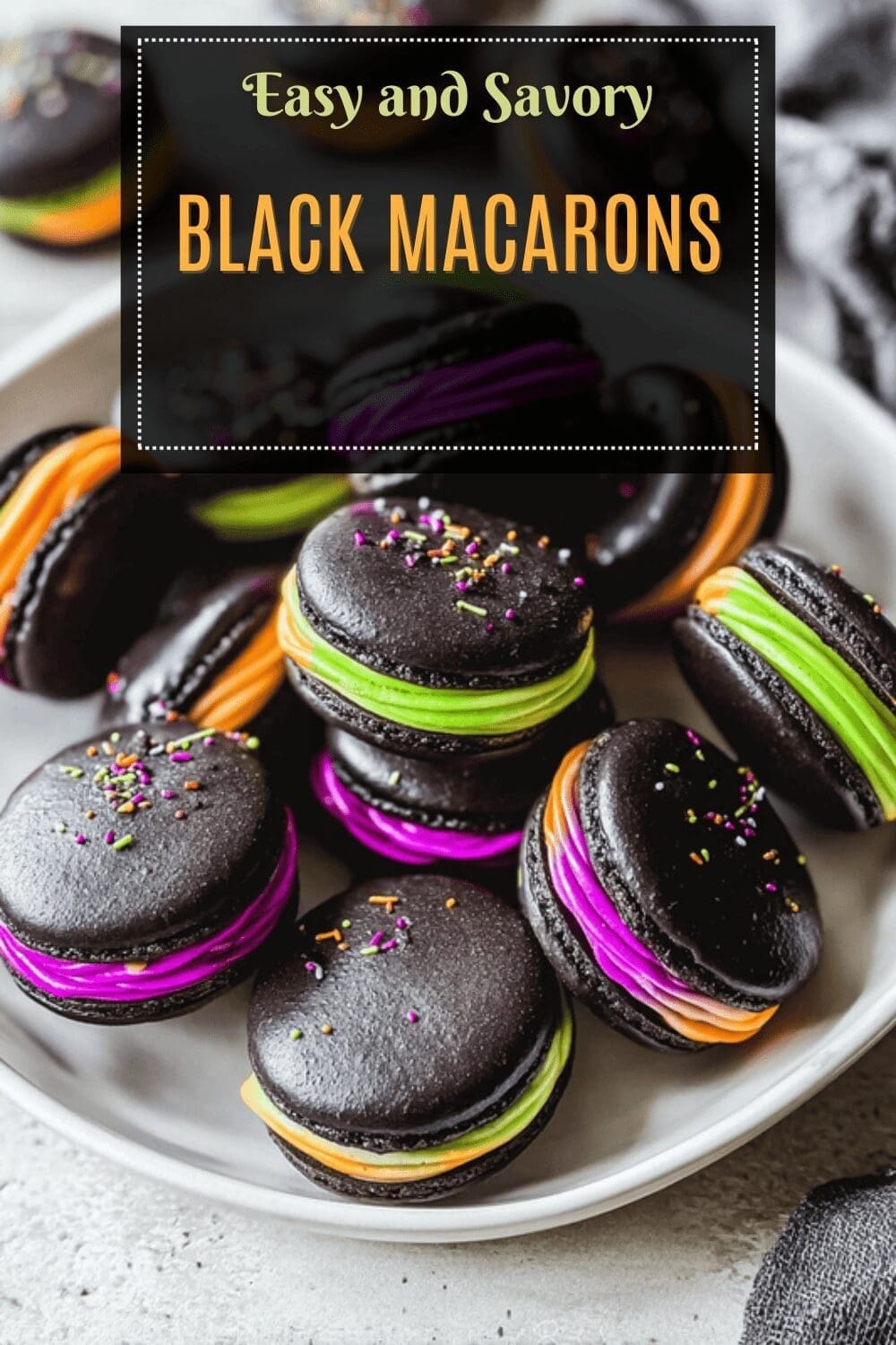Black Macarons