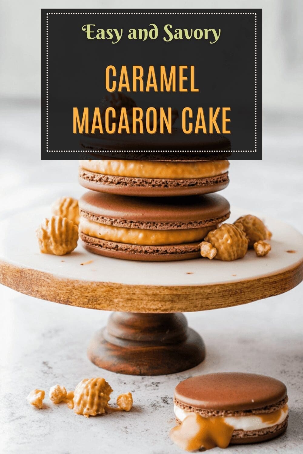Caramel Macaron Cake