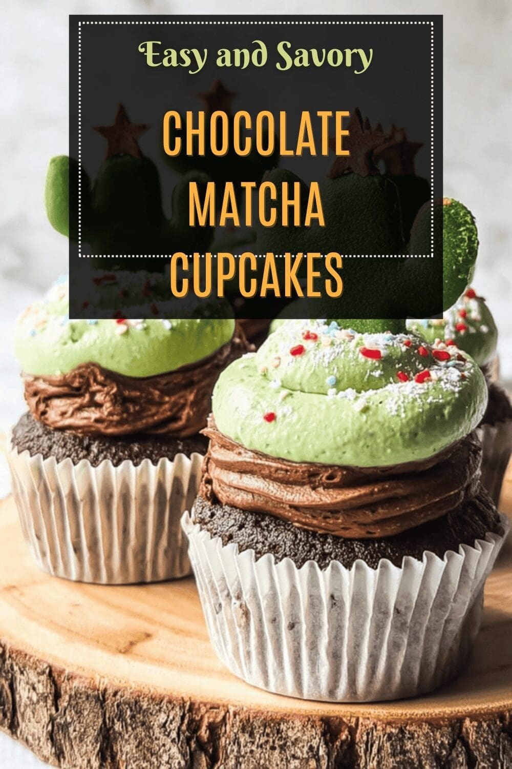 Chocolate Matcha Cupcakes
