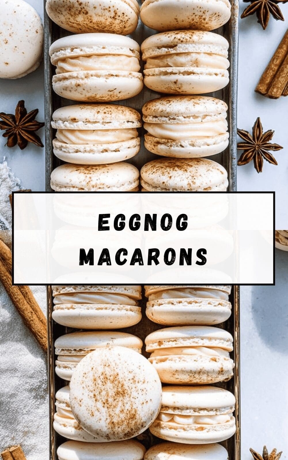 Eggnog Macarons