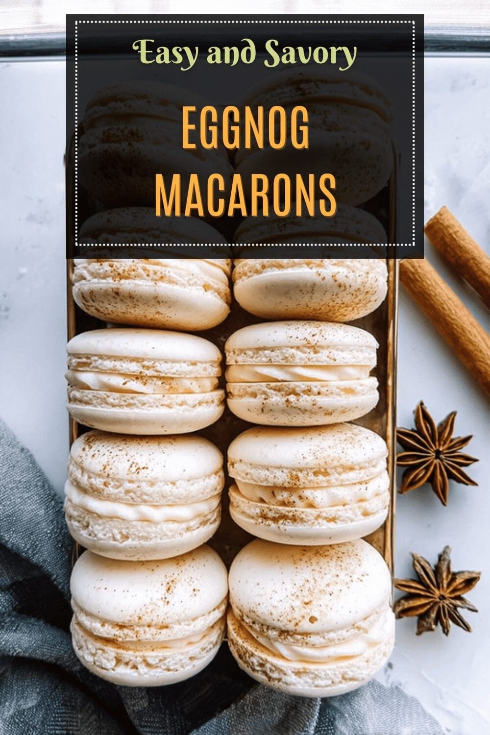 Eggnog Macarons