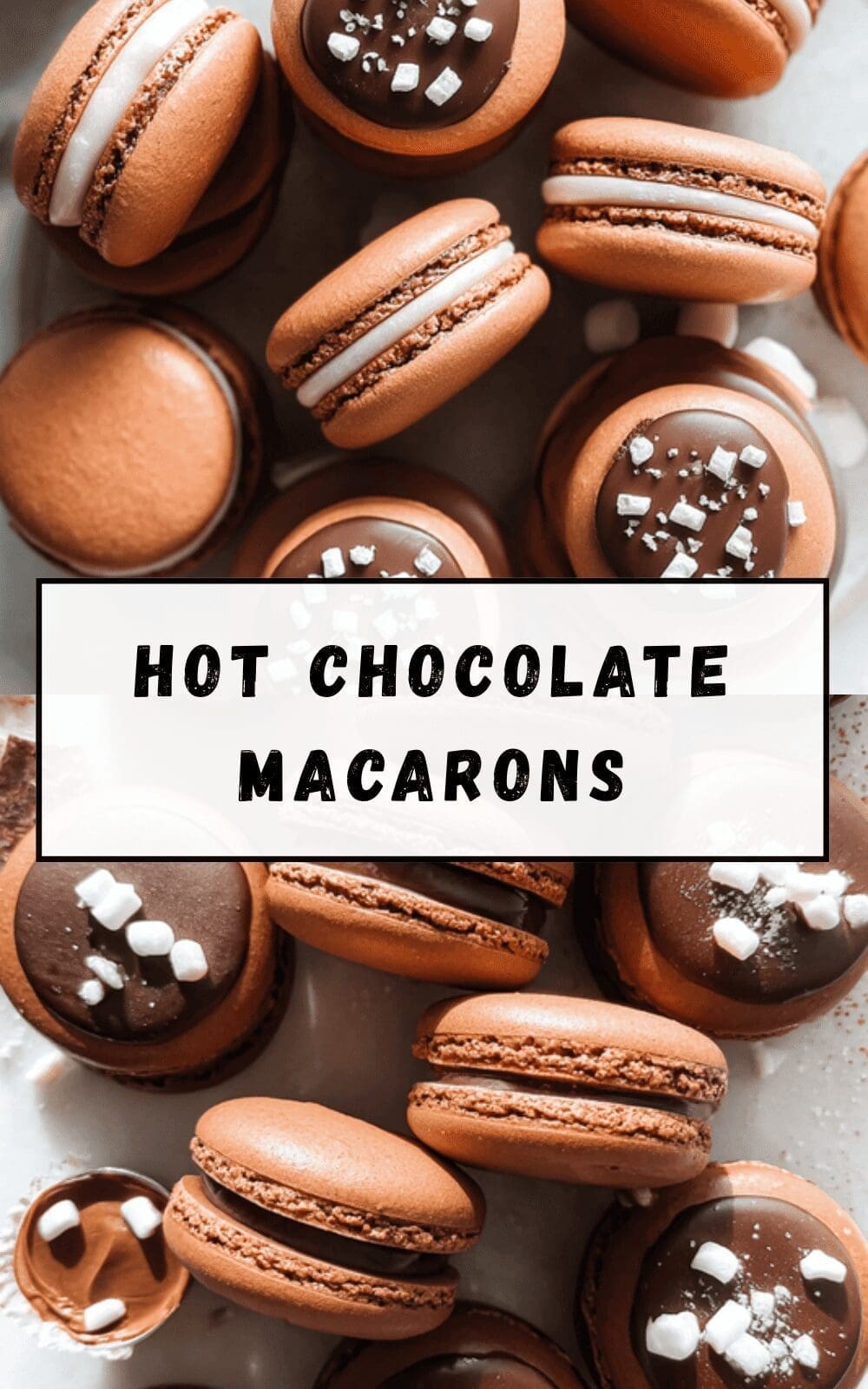 Hot Chocolate Macarons Recipe With Creamy Cocoa Filling 6 Hot Chocolate Macarons