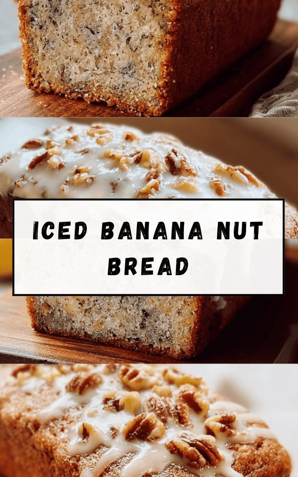Iced Banana Nut Bread