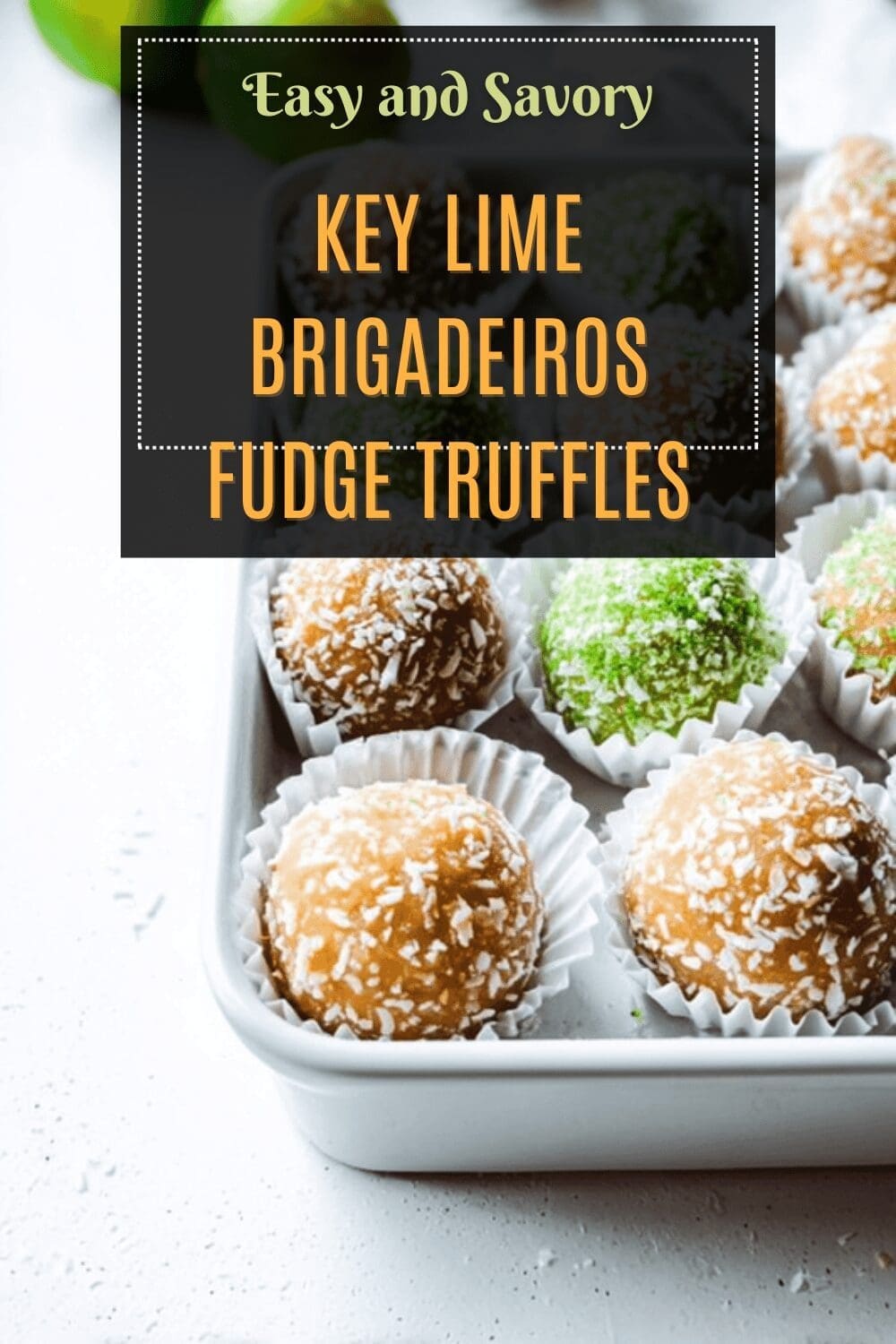 Key Lime Brigadeiros Fudge Truffles