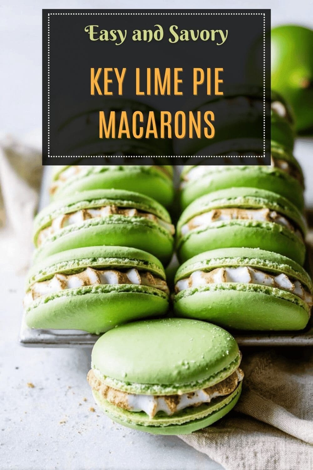 Key Lime Pie Macarons Recipe With Tangy Citrus Filling 4 Key Lime Pie Macarons