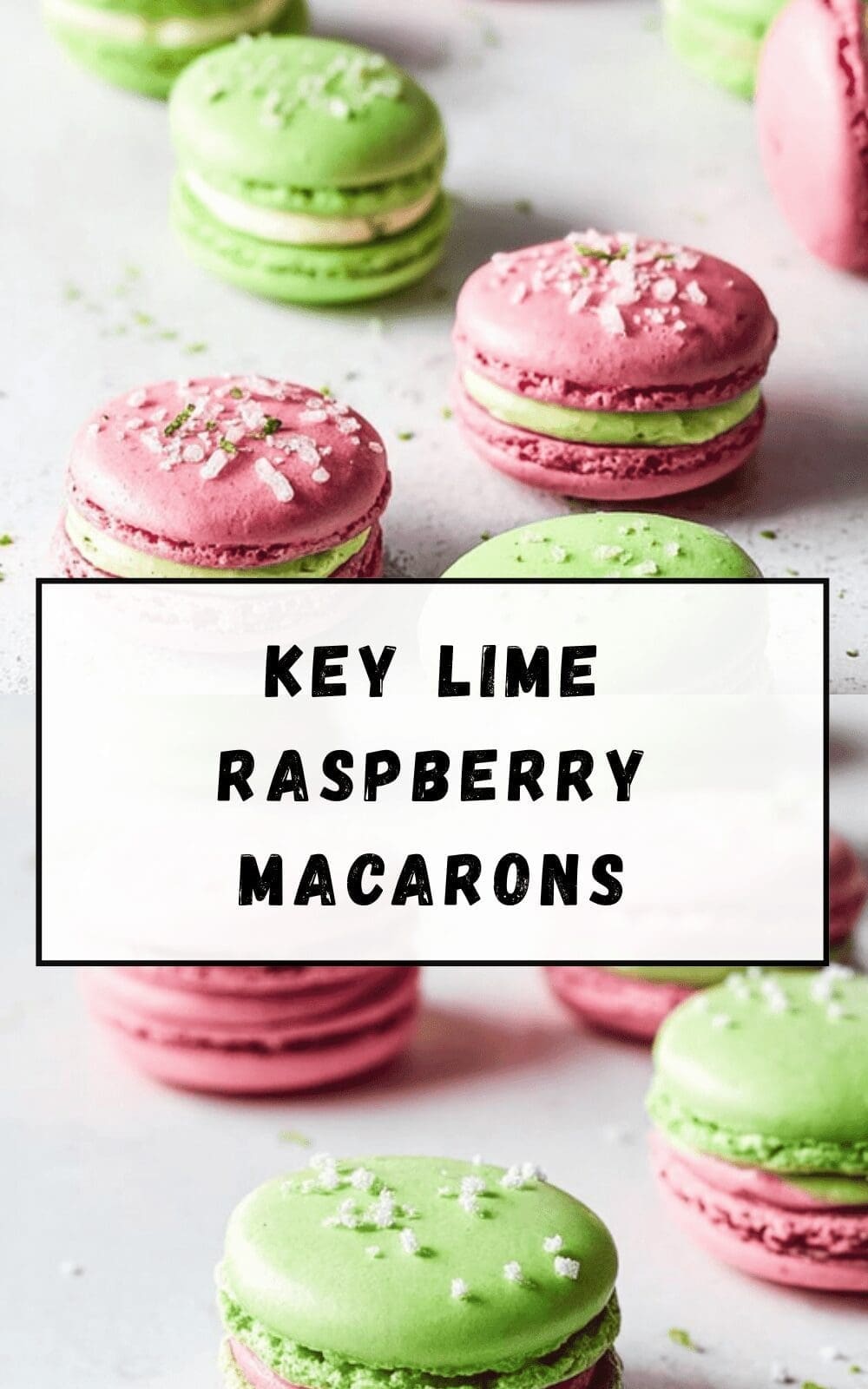 Key Lime Raspberry Macarons