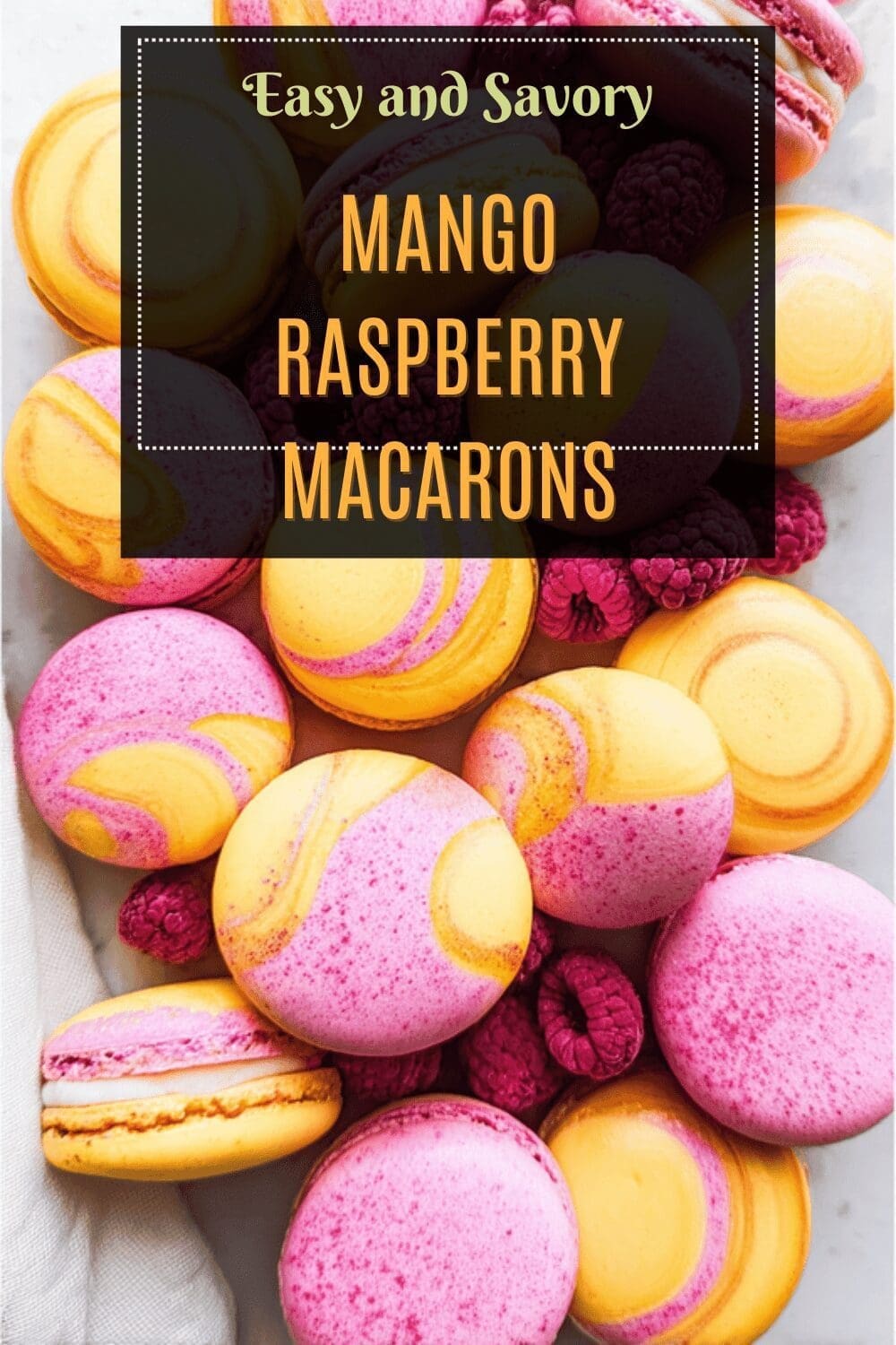Mango Raspberry Macarons Recipe With Fresh Fruit Flavors 7 Mango Raspberry Macarons