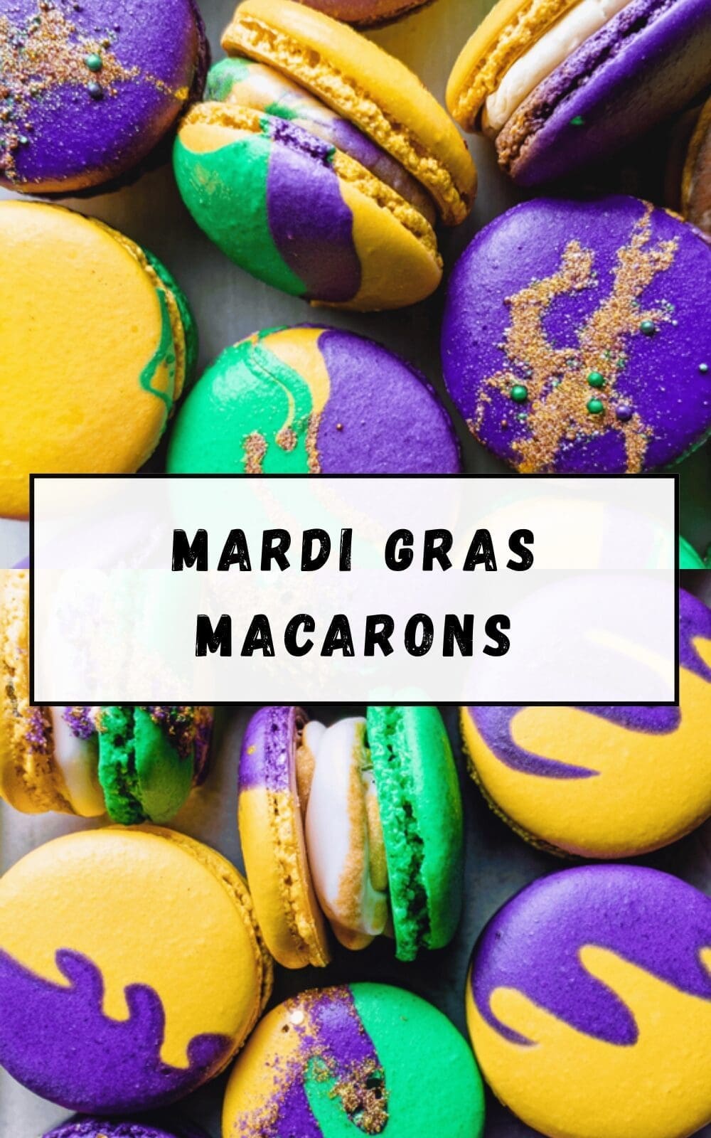 Mardi Gras Macarons
