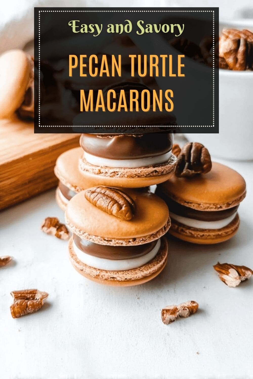 Pecan Turtle Macarons