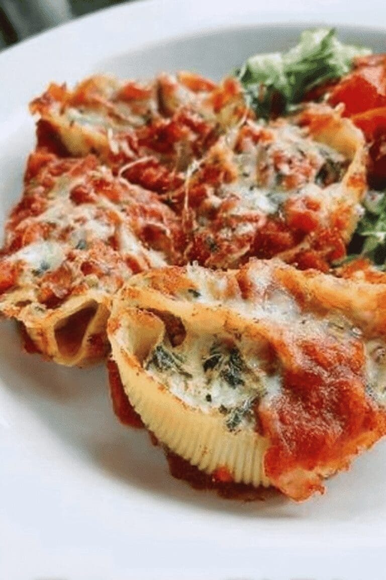 Baked Stuffed Shells Recipe With Savory Cheese And Spinach Filling 8 Stuffed Shells 8.Png