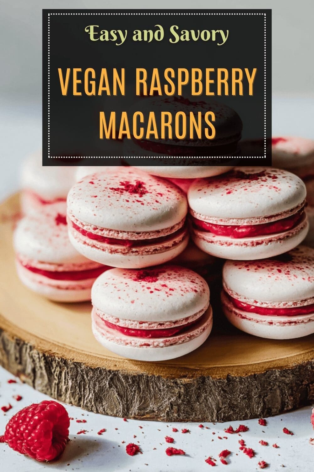 Vegan Raspberry Macarons