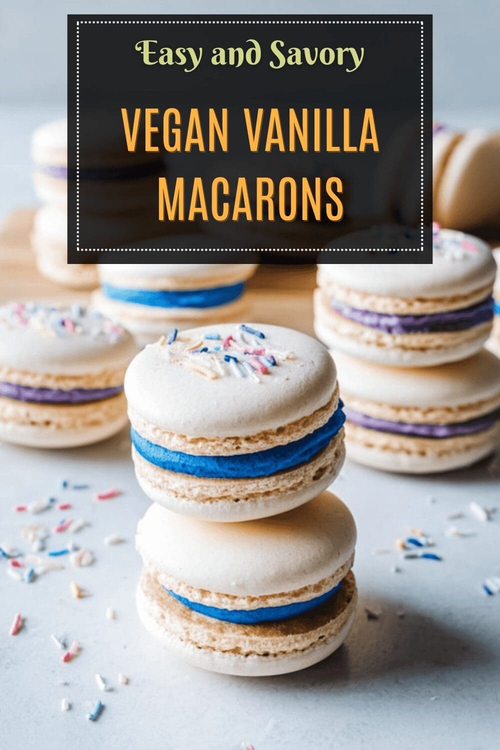 Vegan Vanilla Macarons With Colorful Sprinkles Recipe 7 Vegan Vanilla Macarons