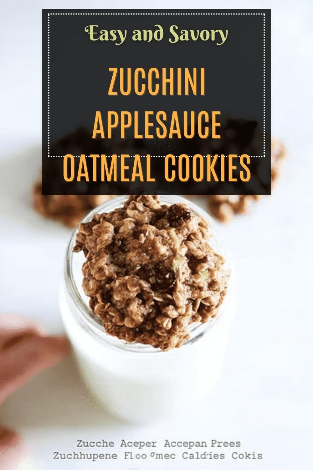 Zucchini Applesauce Oatmeal Cookies