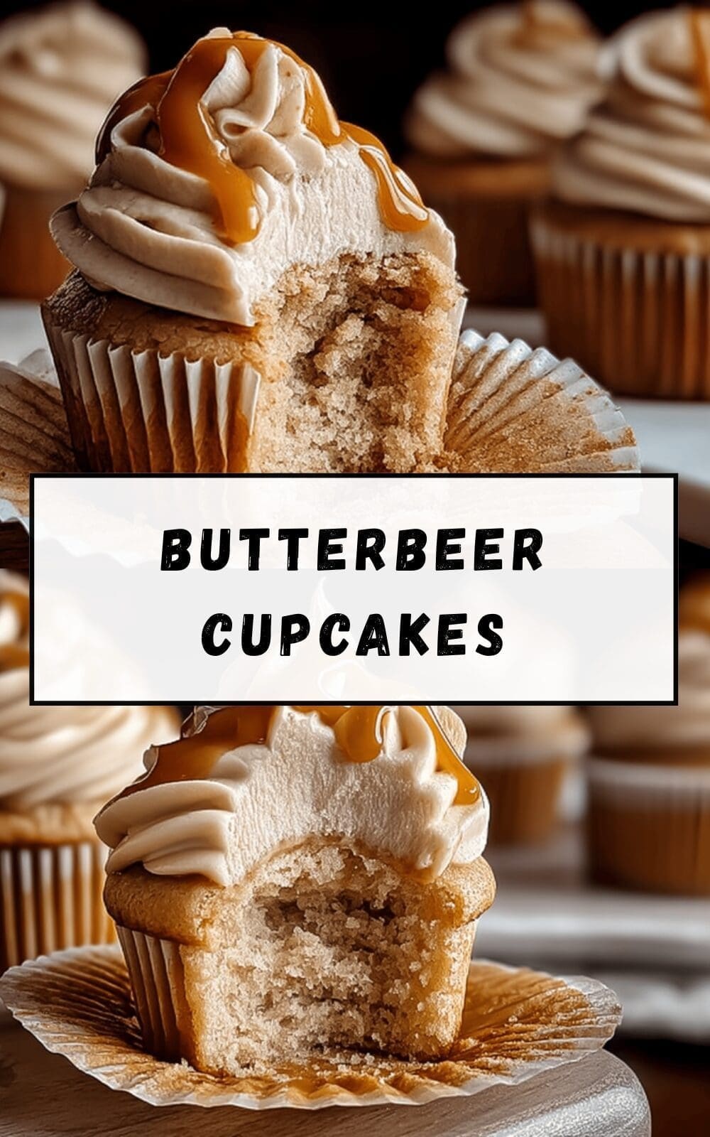 Butterbeer Cupcakes Inspired By Harry Potter Recipes 6 Butterbeer Cupcakes