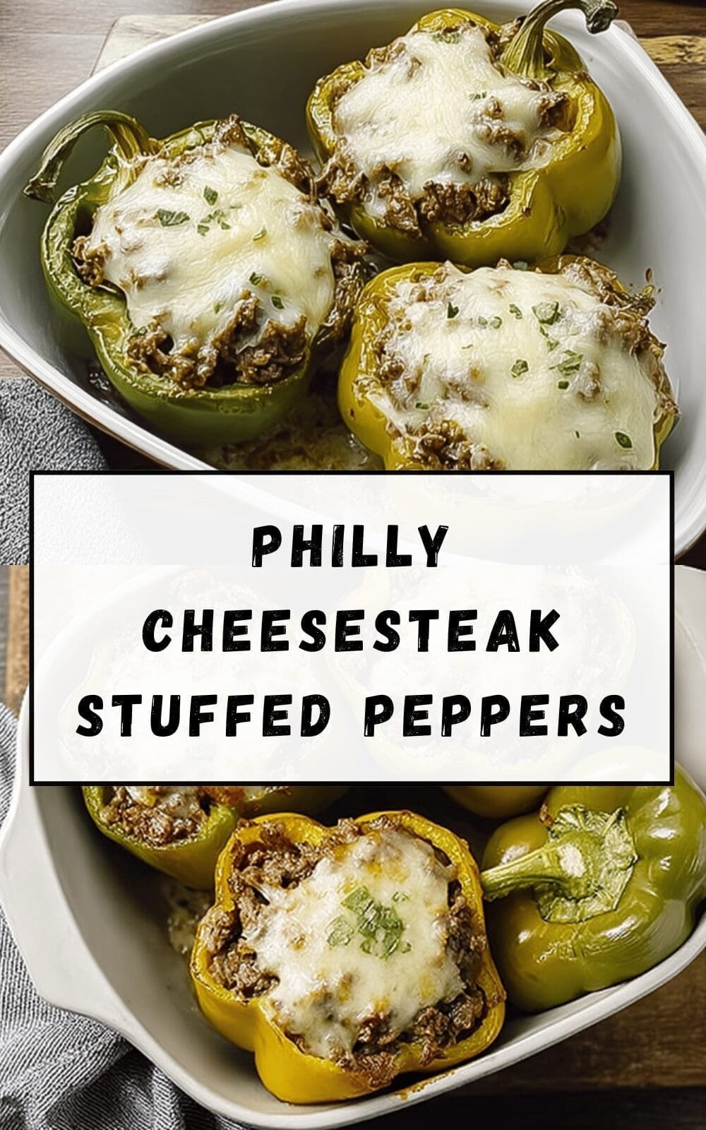 Philly Cheesesteak Stuffed Peppers Recipe With Savory Melted Cheese 6 Philly Cheesesteak Stuffed Peppers