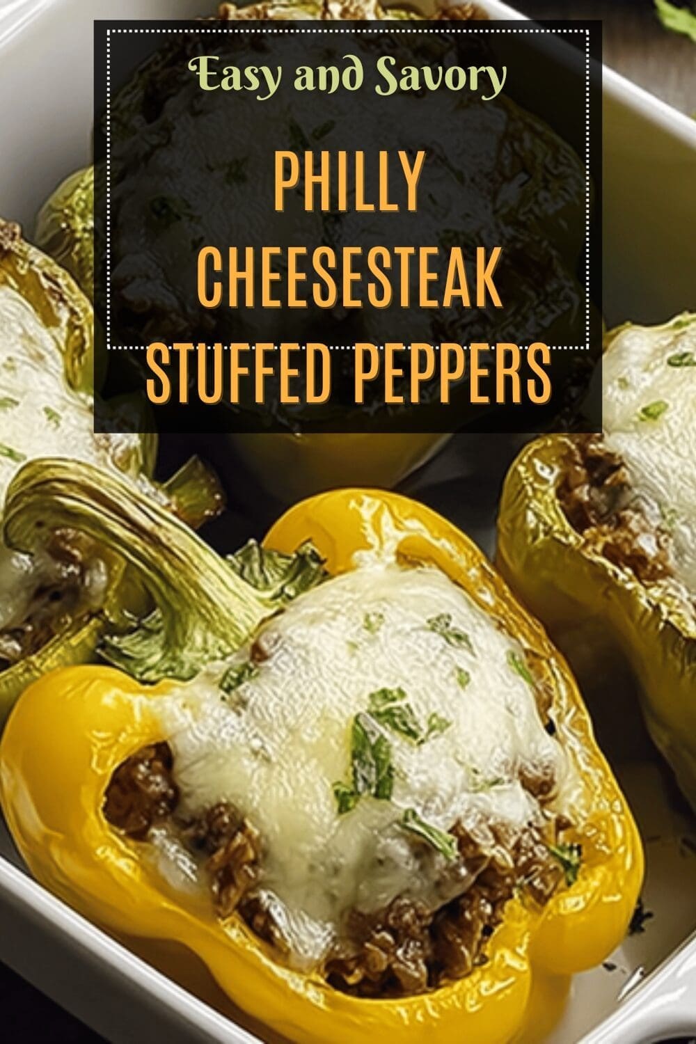 Philly Cheesesteak Stuffed Peppers Recipe With Savory Melted Cheese 7 Philly Cheesesteak Stuffed Peppers