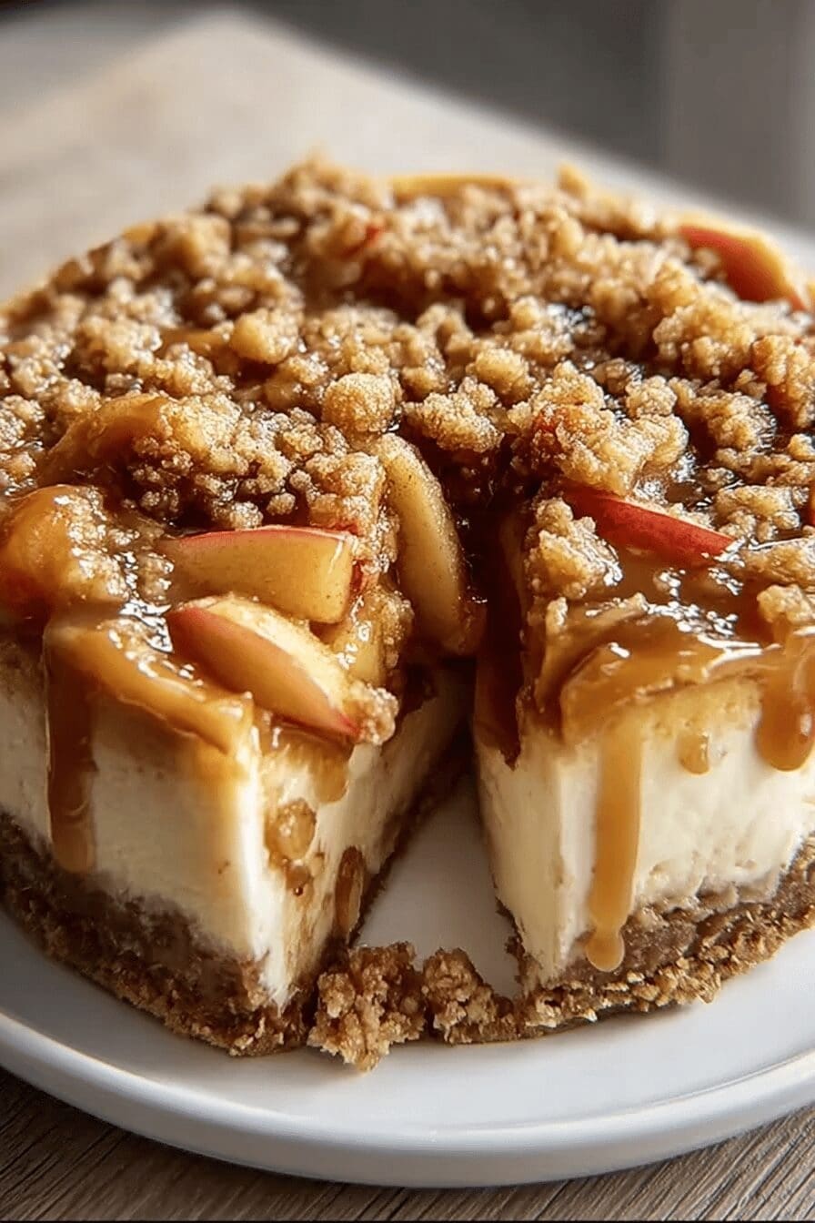 Apple Crisp Cheesecake