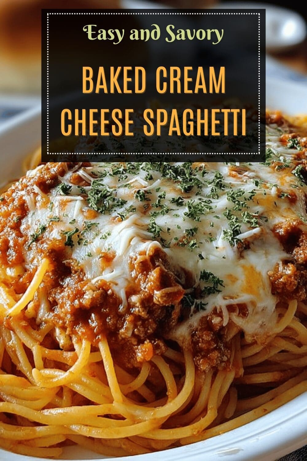 Baked Cream Cheese Spaghetti Casserole Recipe With Savory Cheese Sauce 7 Baked Cream Cheese Spaghetti