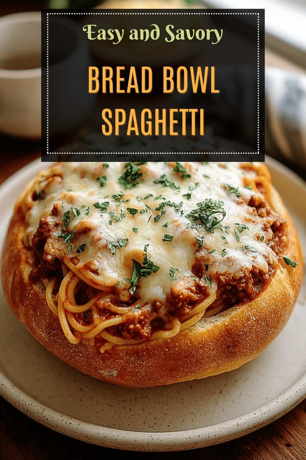 Bread Bowl Spaghetti Recipe With Savory Sauce And Cheesy Filling 7 Bread Bowl Spaghetti
