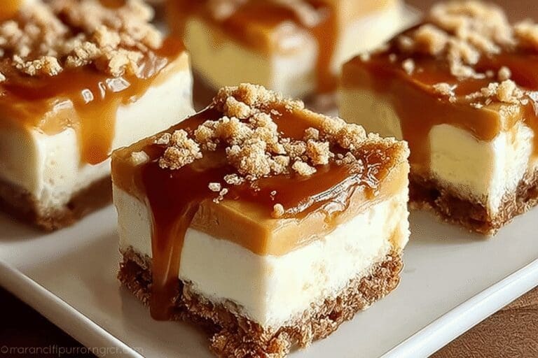 Salted Caramel Cheesecake Bars With Rich, Creamy Layers 8 Caramel Cheesecake Bars 32.Png