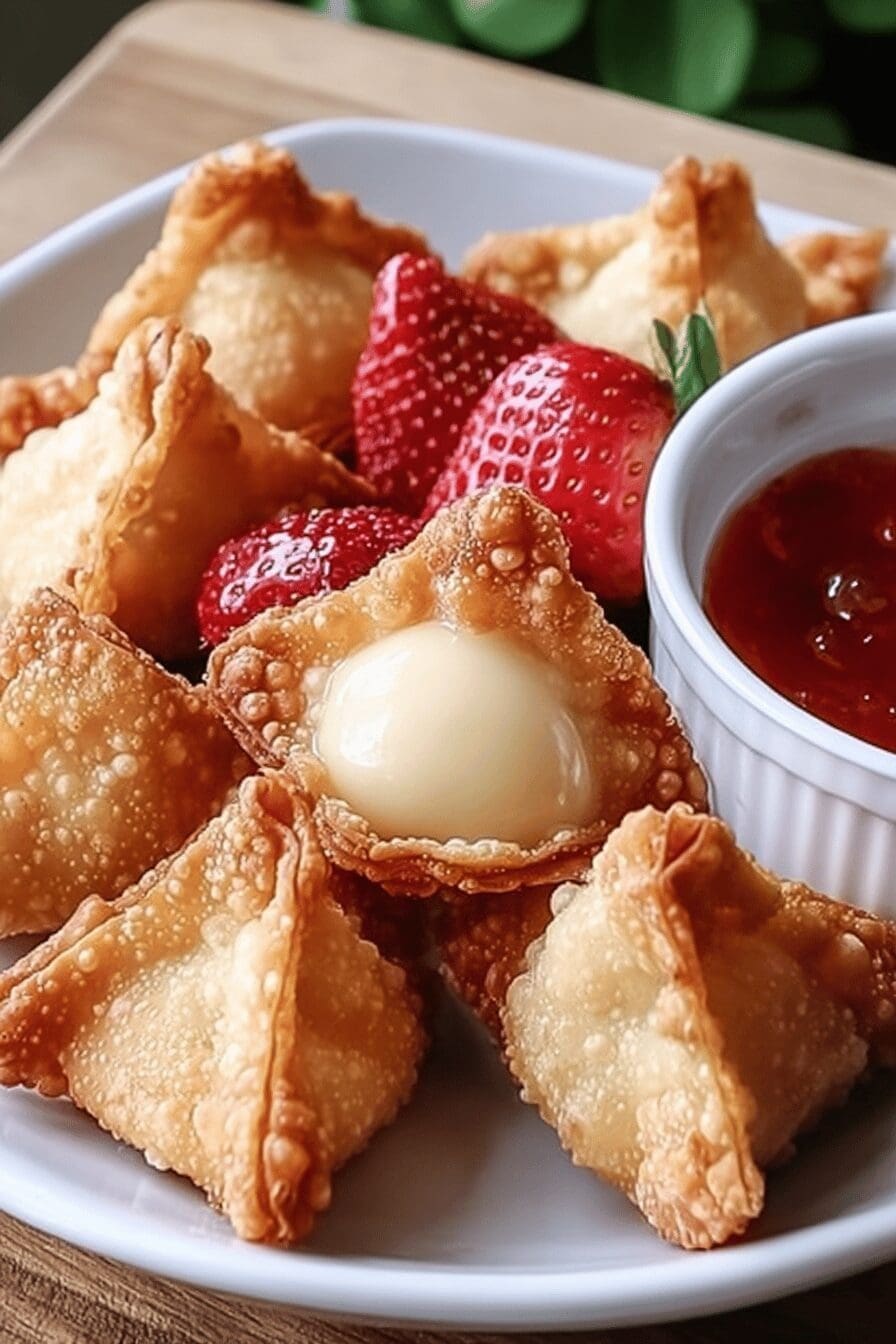 Deep Fried Cheesecake Wontons