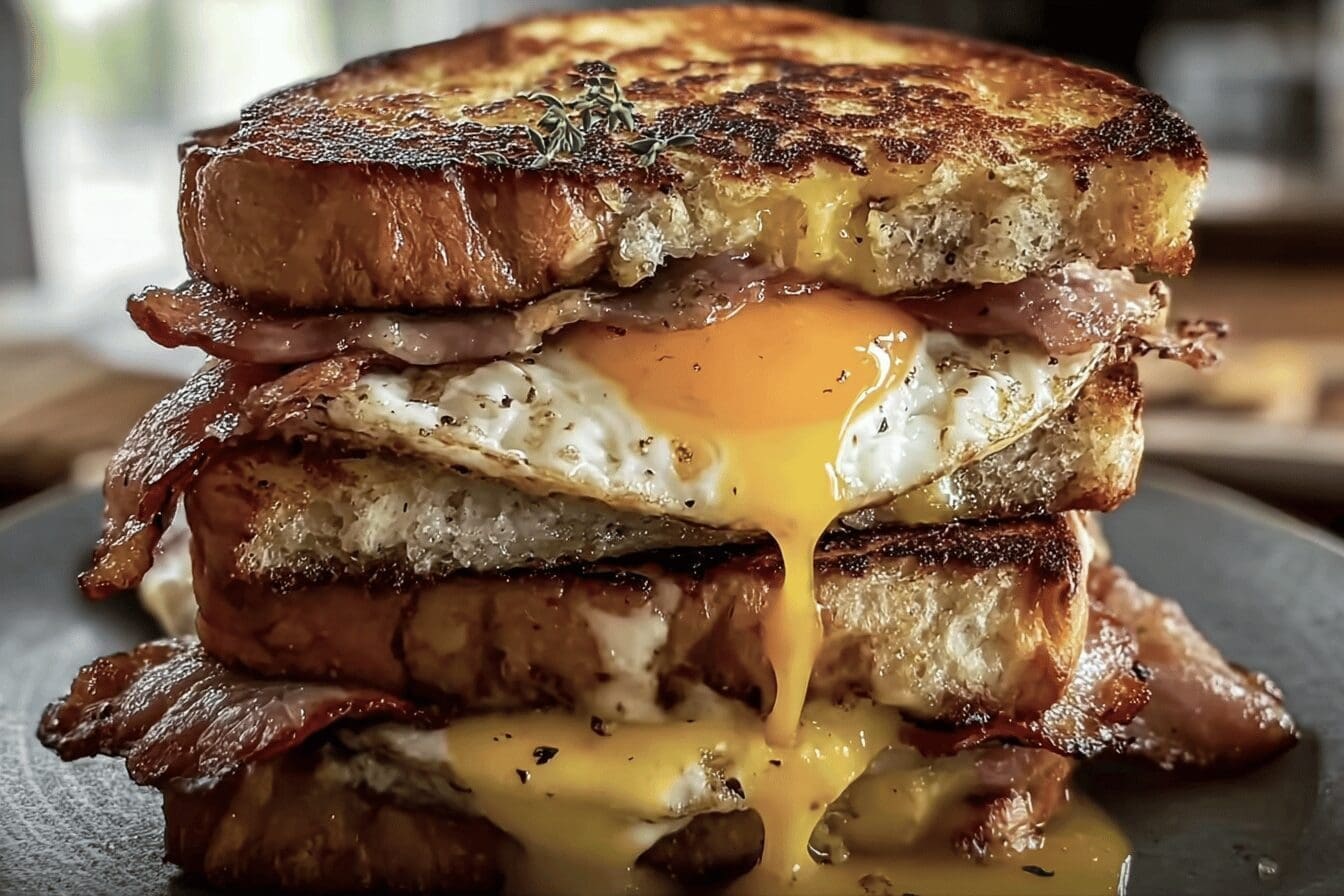 French Toast Breakfast Sandwich Recipe With Savory Fillings And Sweet Touch 6 French Toast Breakfast Sandwich
