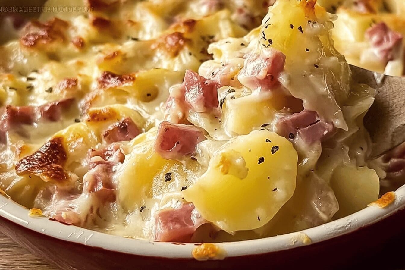 Cheesy Ham Potato Casserole Recipe For A Comforting Family Meal 6 Ham Potato Casserole