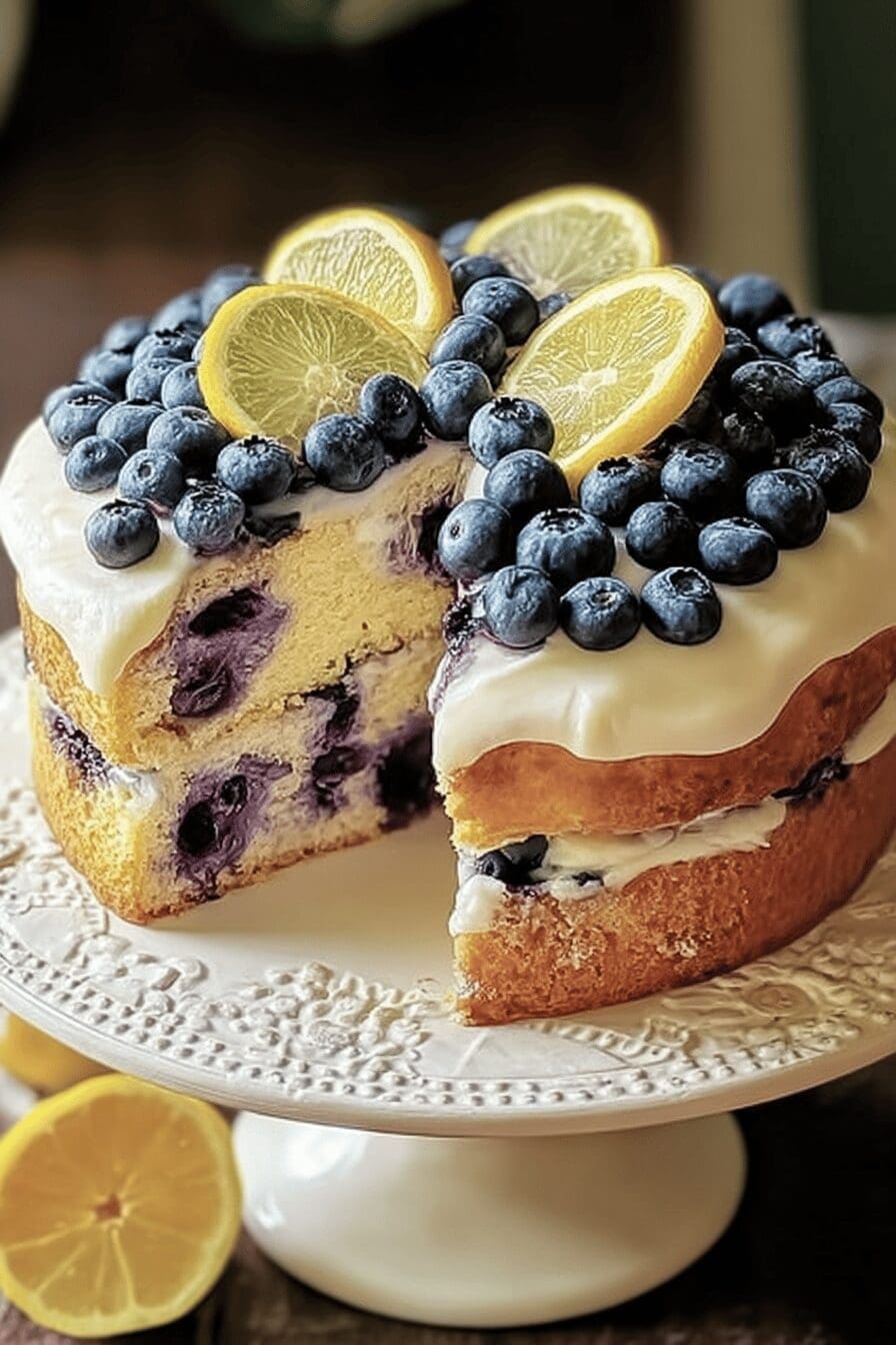 Lemon Blueberry Buttermilk Cake Recipe For Moist Flavorful Dessert 6 Lemon Blueberry Buttermilk Cake