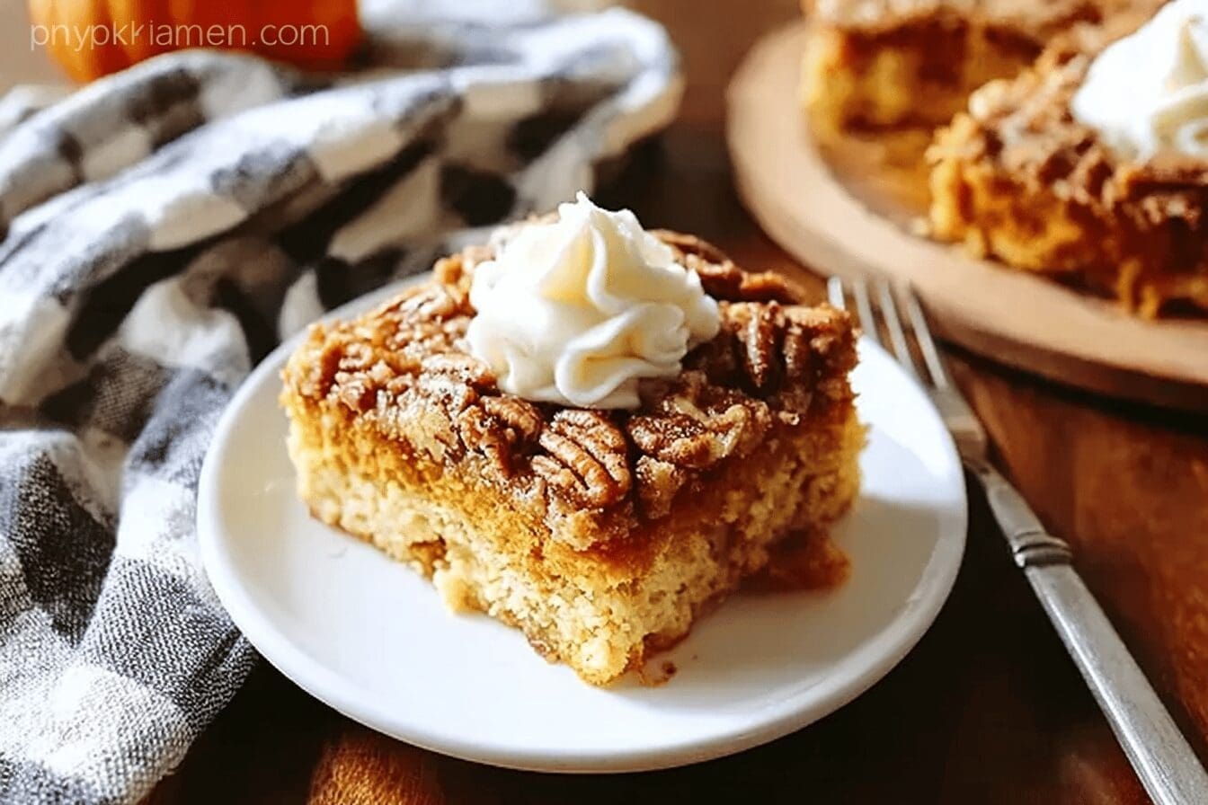 Pumpkin Crunch Cake Recipe With Cream Cheese And Crunchy Topping 6 Pumpkin Crunch Cake