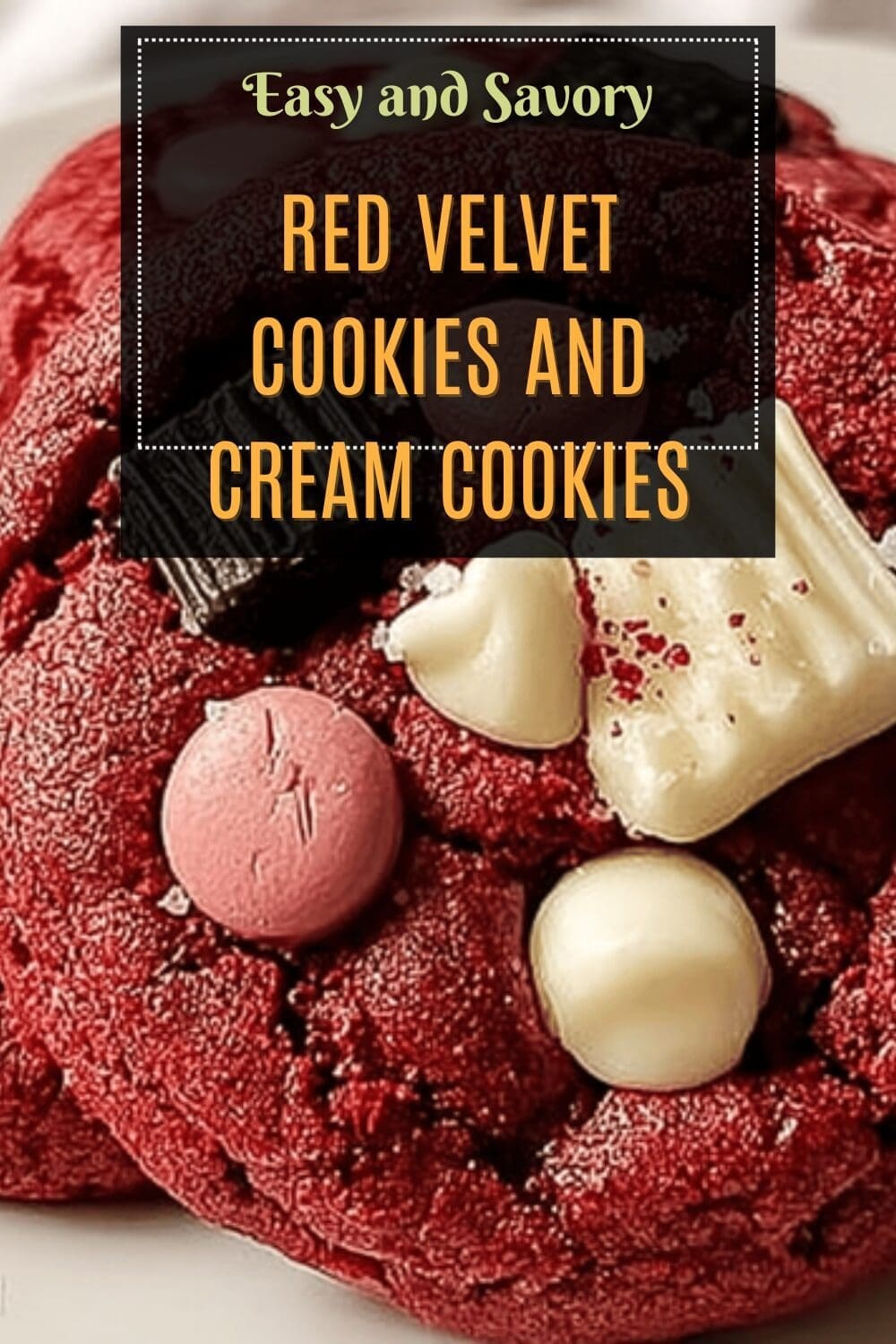 Red Velvet Cookies And Cream Cookies