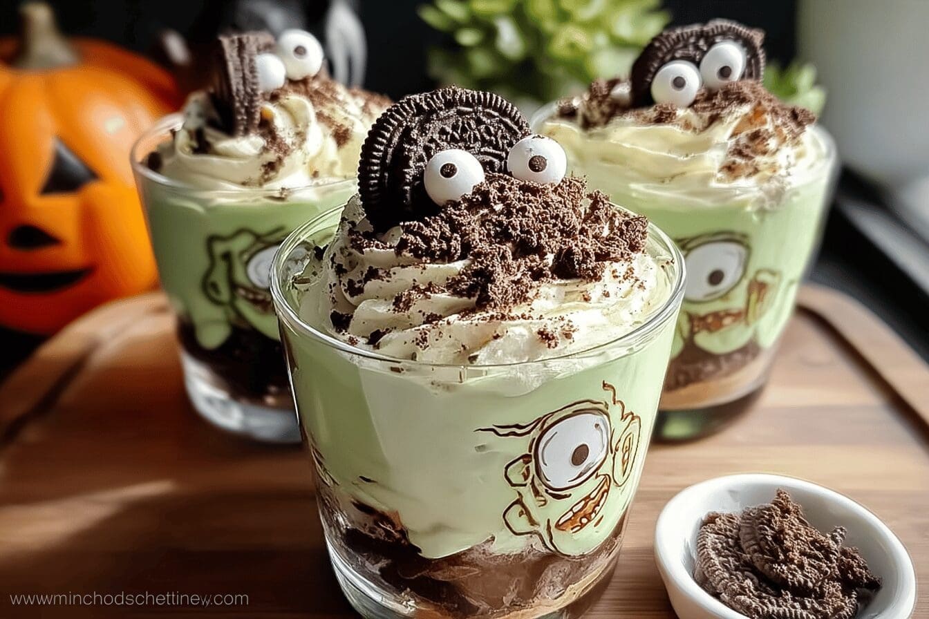 Zombie Dirt Pudding Cups