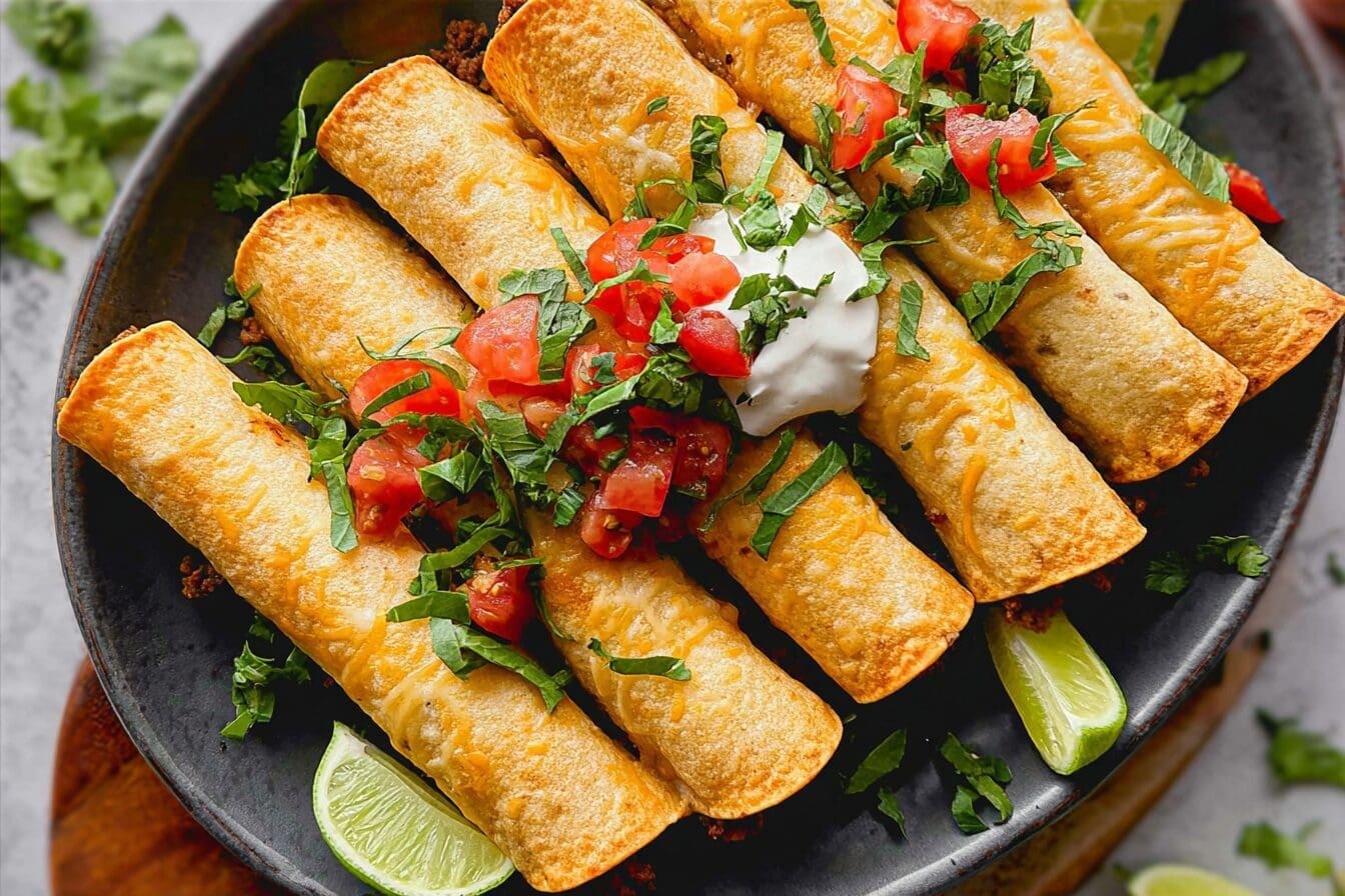 Homemade Taquitos Easy Recipe For Crispy Mexican Snacks 6 Beef Taquitos