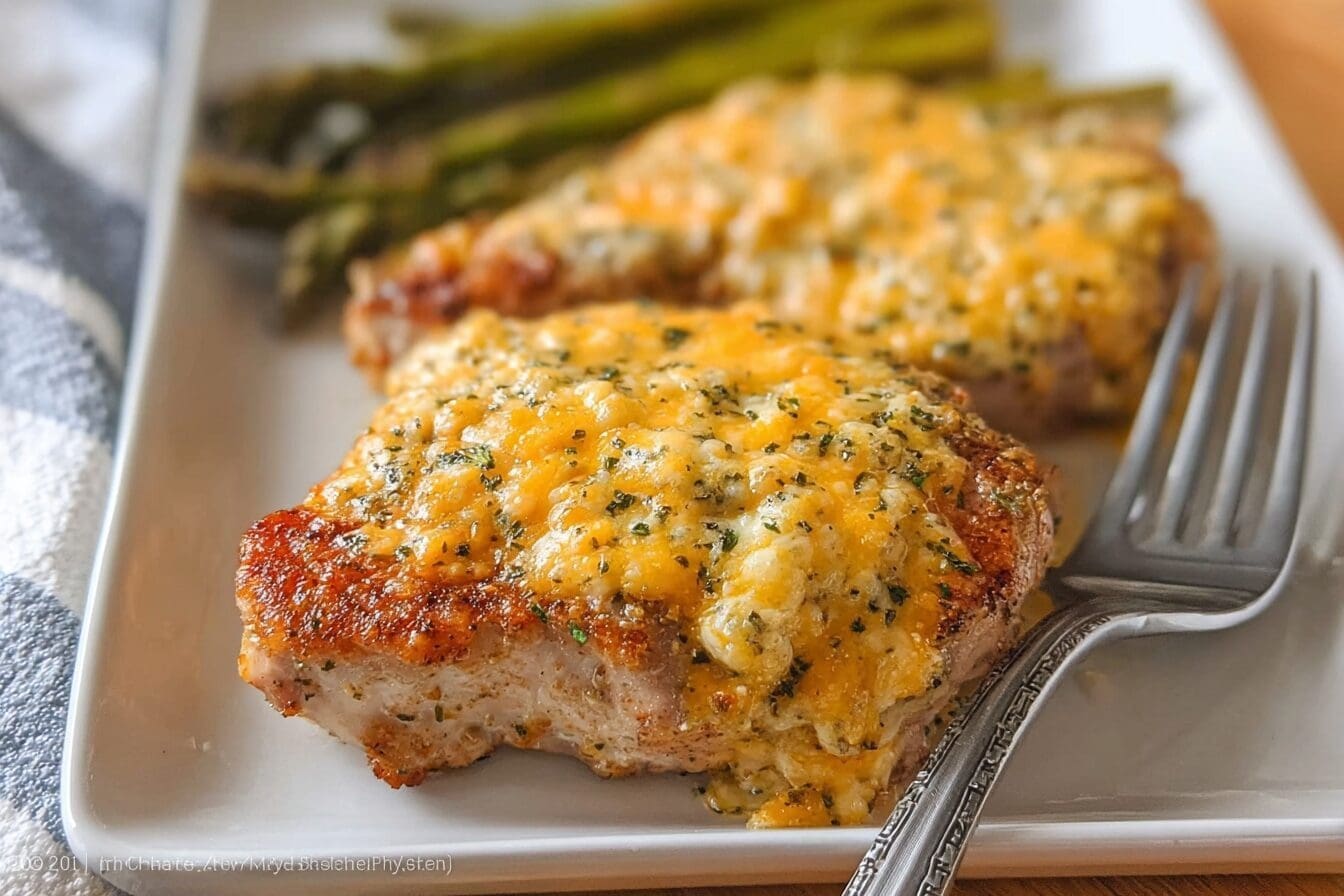 Cheddar Ranch Pork Chops Recipe With Creamy Cheese And Herb Sauce 6 Cheddar Ranch Pork Chops