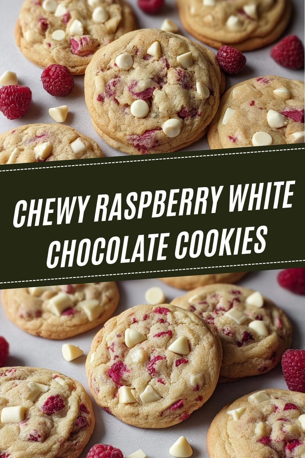 Chewy Raspberry White Chocolate Cookies