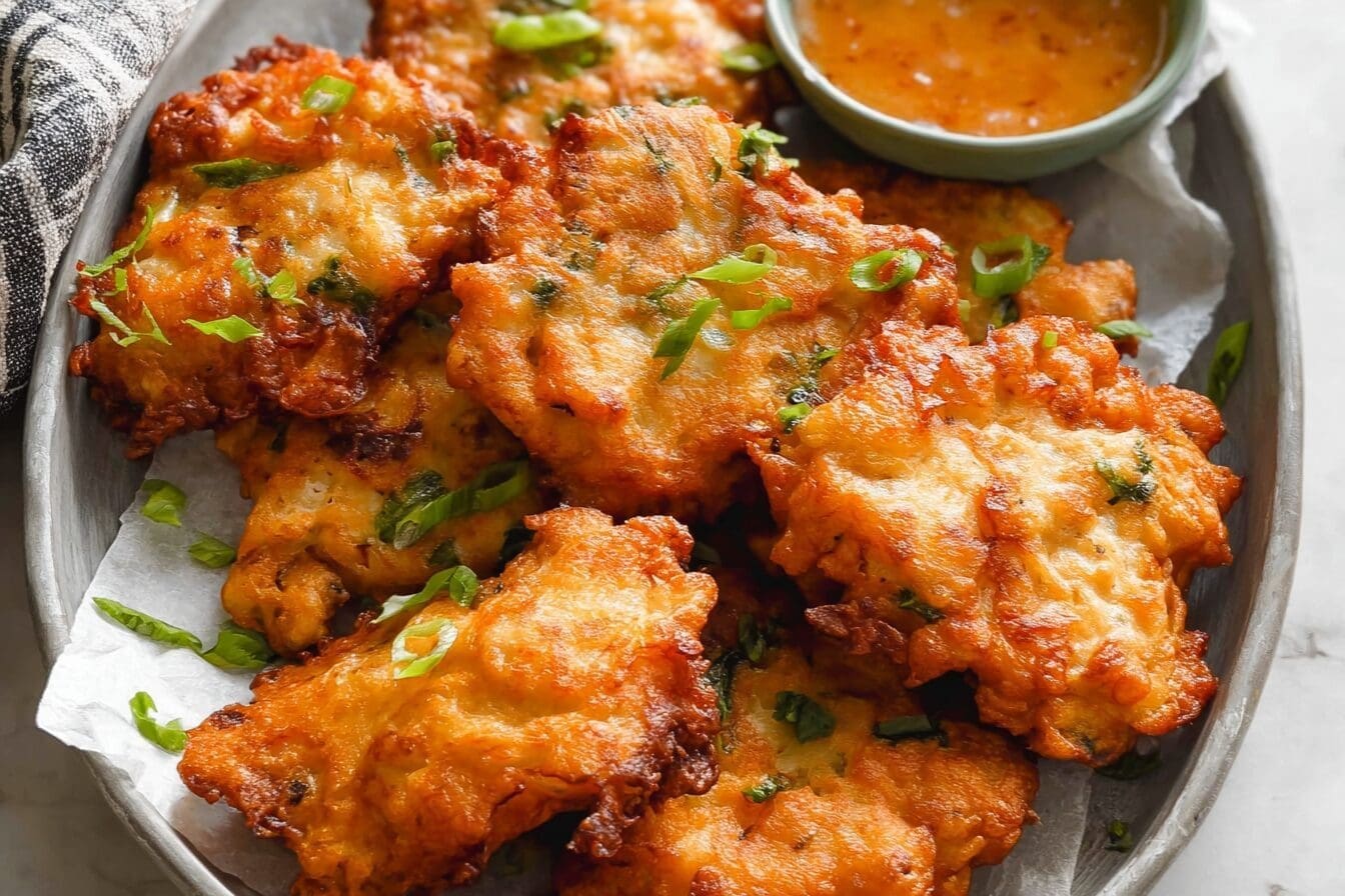 Cheesy Chicken Fritters Simple Quick Dinner Idea 6 Chicken Fritters