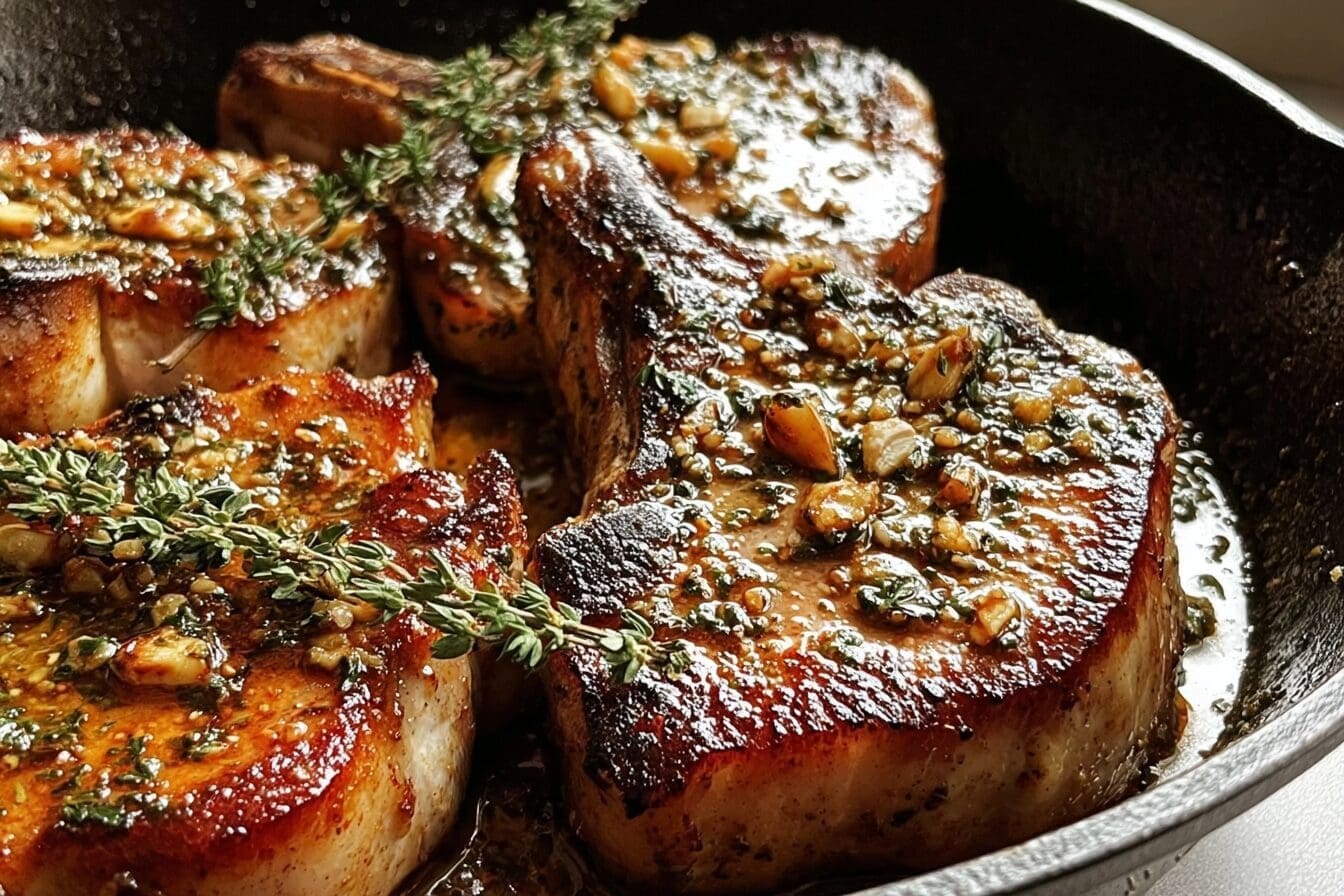 Garlic Butter Pork Chops Recipe For Tender, Flavorful Dinners 6 Garlic Butter Pork Chops
