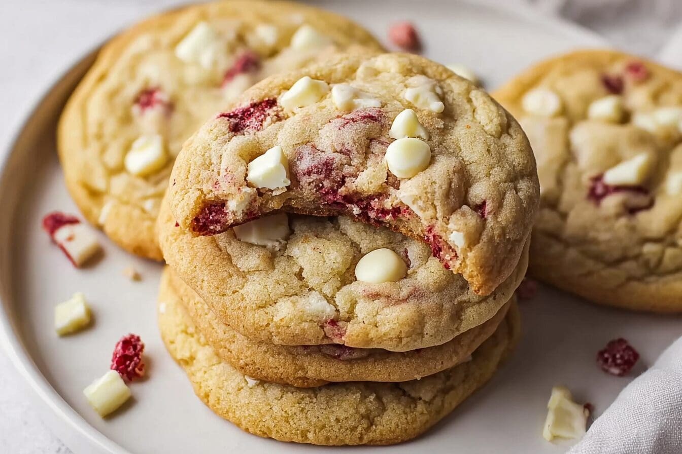 Bakery Style Raspberry And White Chocolate Cookies Recipe 6 Jumbo Raspberry White Chocolate Cookies